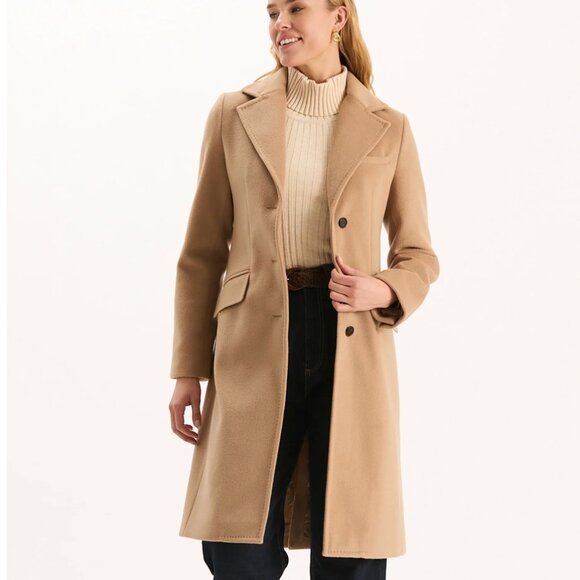 Tyler Boe Perry Mid Length Camel Coat Size XS. NWT - Picture 1 of 7